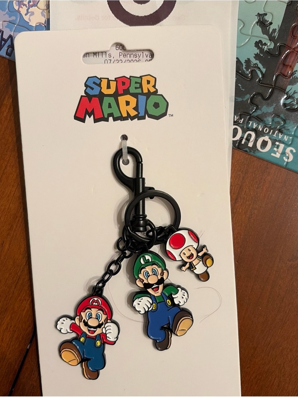 Super Mario Luigi, Mario & Toad Bag charm - Red, Green, White